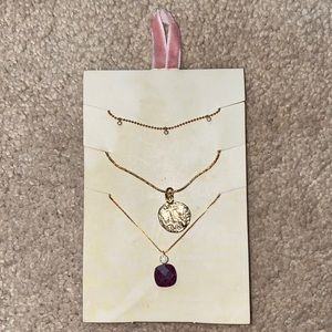 Anthropologie chain necklaces 14k gold plated